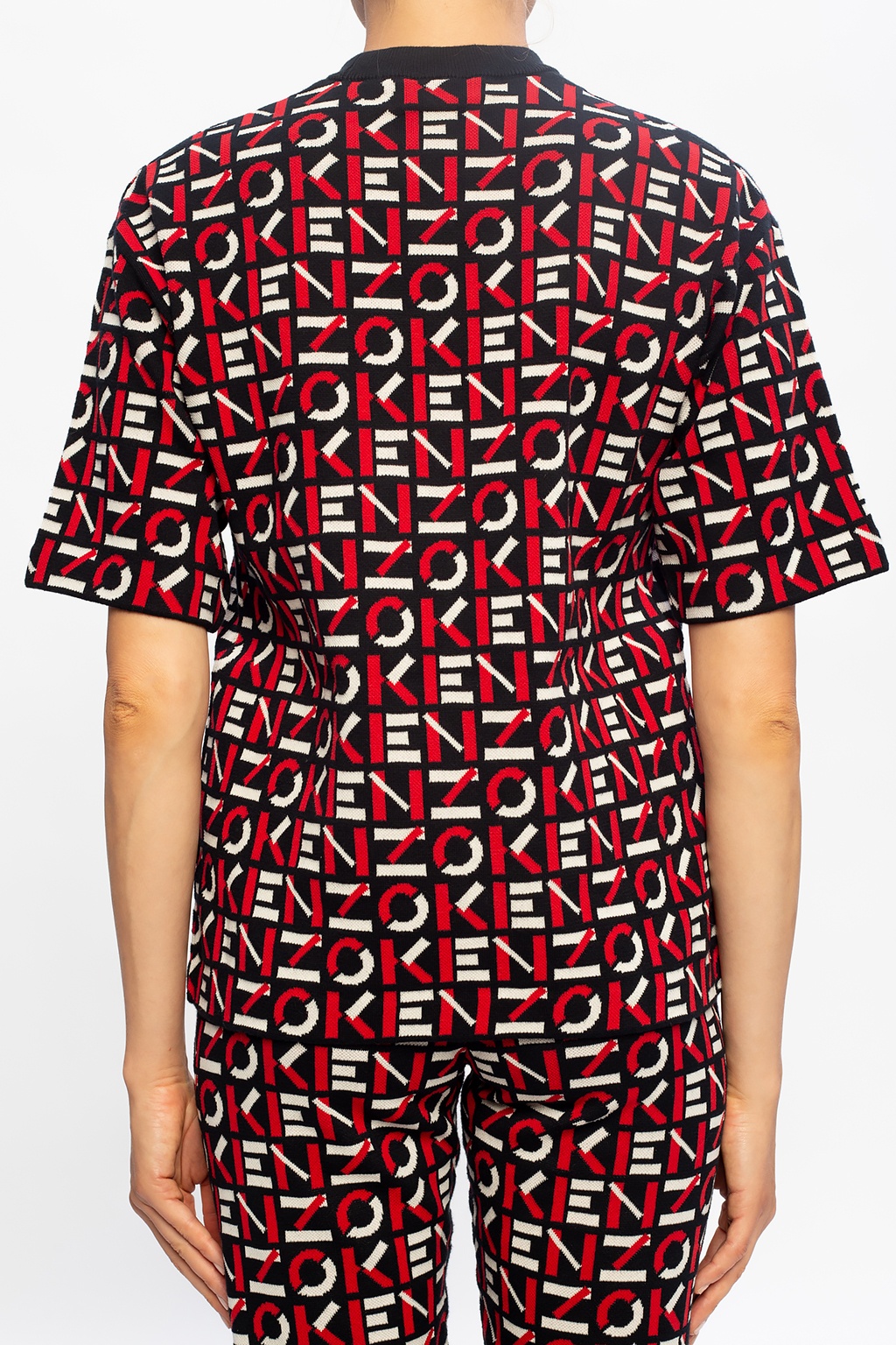 MSGM graphic print tie-neck shirt dress | Kenzo Logo T | IetpShops